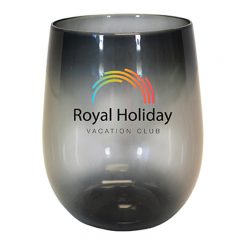 Plastic Stemless Wine Glass – 12 oz - Smoke