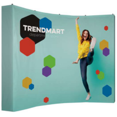 Splash Curved Floor Display with Wrap Graphic Kit - 10'
