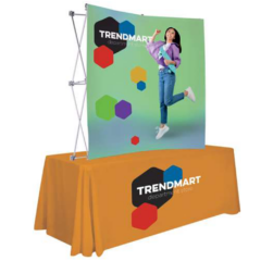 Splash Curved Tabletop Display with Face Graphic Kit – 6′ - Splash Curved Tabletop with Face Graphic Display 8211 6ft
