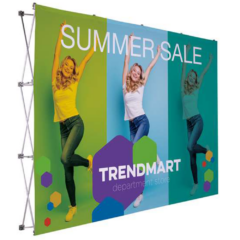 Splash Straight Floor Display with Face Graphic Kit – 10′ - Splash Straight Floor Display with Face Graphic Kit 8211 10ft
