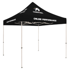 Standard Tent Kit with 4-Location Full Color Imprints – 10′ x 10′ - Standard Tent Kit with 4-Location Full Color Imprints10x10Black