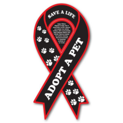 Support Ribbon Magnet/Car Sign - SupportRibbonMagnetCarSignAdoptAPet