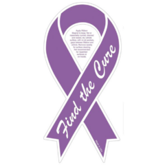 Support Ribbon Magnet/Car Sign - SupportRibbonMagnetCarSignFindTheCurePurple