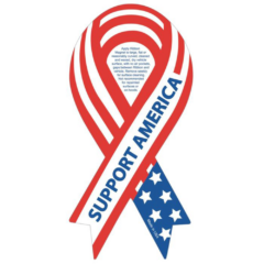 Support Ribbon Magnet/Car Sign - SupportRibbonMagnetCarSignSupportAmerica