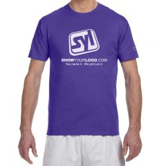Champion T-shirts with Custom Printed Logo - Purple