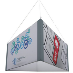 Triangle EuroFit Hanging Banner Kit – 8′ - Triangle EuroFit Hanging Banner Kit 8211 8inuse