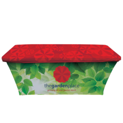 UltraFit Dye-Sublimated Table Topper – 8′ - UltraFitTableTopper6optionaltablethrowshown