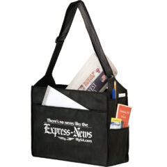 Non-Woven Essential Tote with Poly Board Insert - Y2KE16614_Black_Imprint