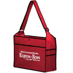 Non-Woven Essential Tote with Poly Board Insert - Y2KE16614_Red_Imprint
