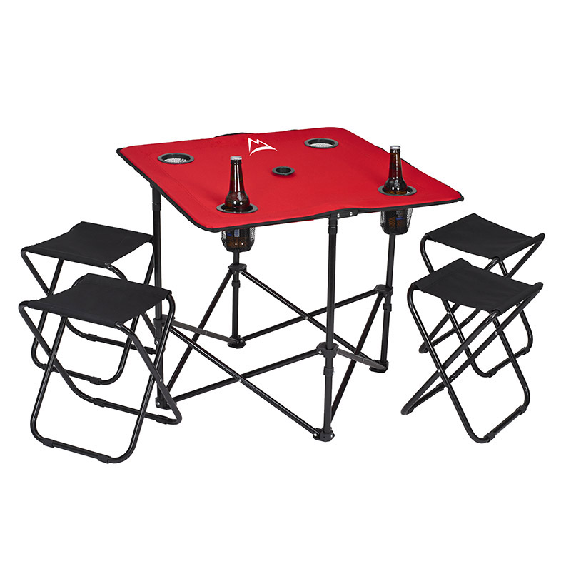 Stadium Table with Chairs - Red
