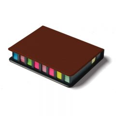 Euro Cover Sticky Notes Set - Chocolate Brown
