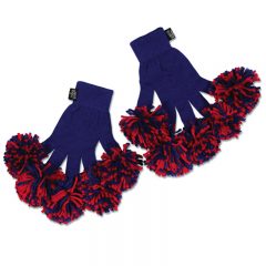 Spritz Fingers Knit Pom Pom Gloves - Royal Red