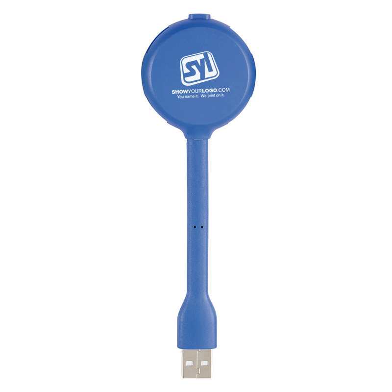 USB Hub with Book Light – 4 Port - Blue