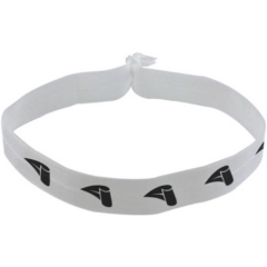 Fold-Over Elastic Headband – 3/4″ - a1396whitejpg