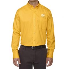 Core 365 Operate Long Sleeve Twill Shirt - Campus Gold