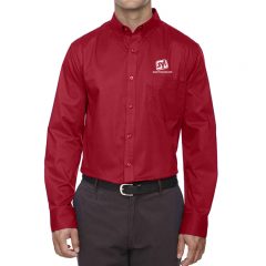 Core 365 Operate Long Sleeve Twill Shirt - Classic Red
