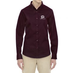 Ladies’ Core 365 Operate Long Sleeve Twill Shirt - Burgundy