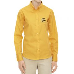 Ladies’ Core 365 Operate Long Sleeve Twill Shirt - Campus Gold