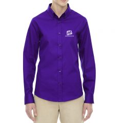Ladies’ Core 365 Operate Long Sleeve Twill Shirt - Campus Purple