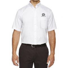 Core 365 Men’s Optimum Short Sleeve Twill Shirt - White