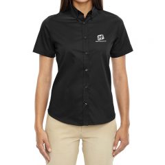 Ladies’ Core 365 Optimum Short Sleeve Twill Shirt - Black