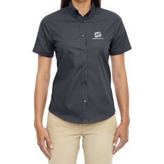 Ladies’ Core 365 Optimum Short Sleeve Twill Shirt - Carbon