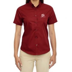Ladies’ Core 365 Optimum Short Sleeve Twill Shirt - Classic Red