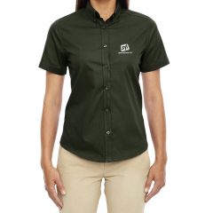 Ladies’ Core 365 Optimum Short Sleeve Twill Shirt - Forest Green
