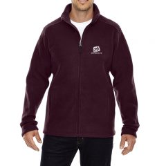 Core365 Men’s Journey Fleece Jacket - Burgundy