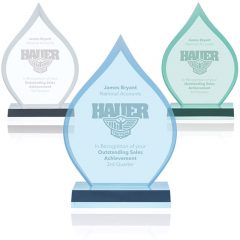 Inspire Acrylic Award - Clear Blue Green