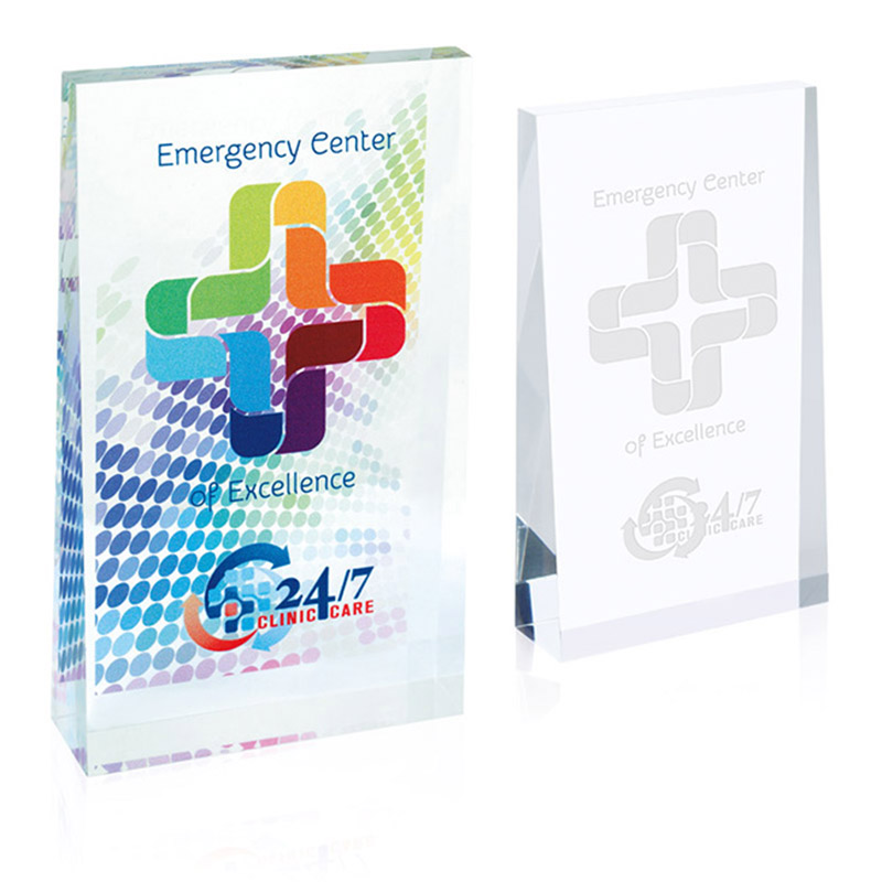 Small Acrylic Wedge Award - Clear