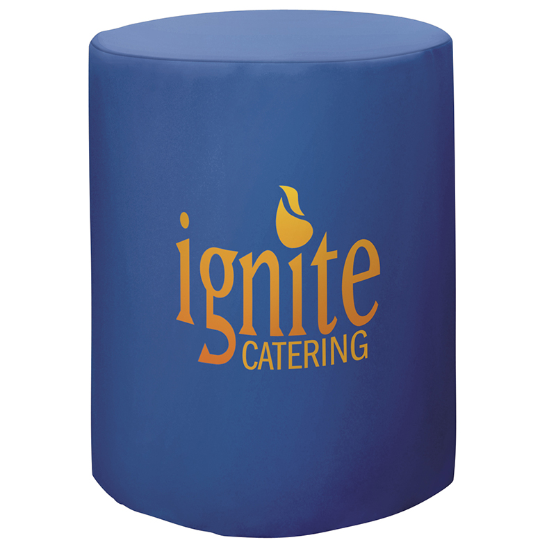 Bar-Height Fitted Round Table Throw - Royal Blue