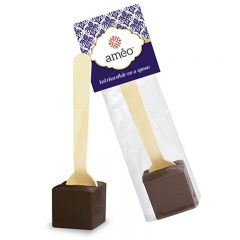 Hot Chocolate on a Spoon in Header Bag - Belgian Dark Chocolate
