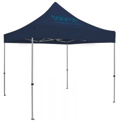 Premium 10′ x 10′ Event Tent Kit with One Location Full-Color Imprint - Navy Blue
