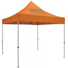Premium 10′ x 10′ Event Tent Kit with One Location Full-Color Imprint - Orange