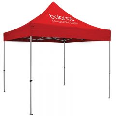 Premium 10′ x 10′ Event Tent Kit with One Location Full-Color Imprint - Red