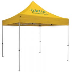 Premium 10′ x 10′ Event Tent Kit with One Location Full-Color Imprint - Yellow