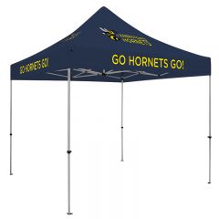 Deluxe 10′ x 10′ Event Tent Kit with Four Location Full-Color Imprint - Navy Blue