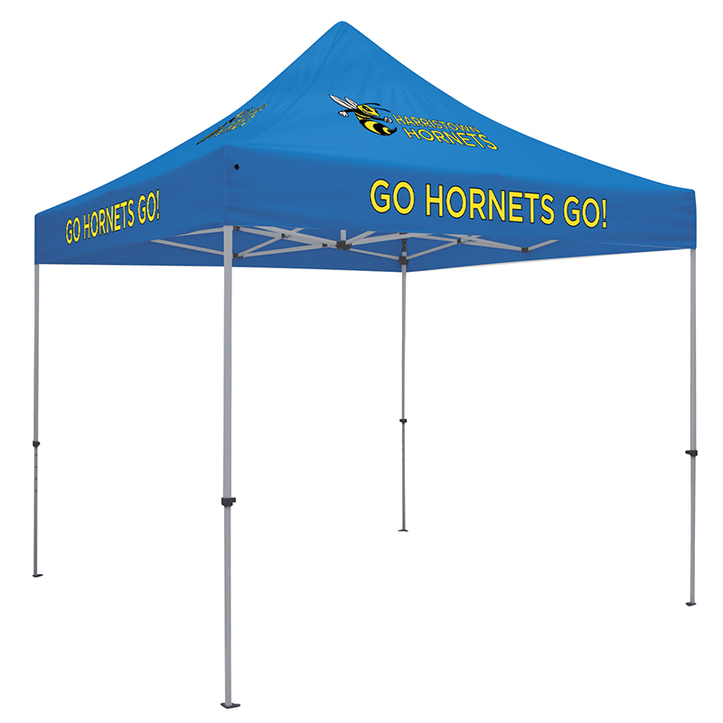 Deluxe 10′ x 10′ Event Tent Kit with Four Location Full-Color Imprint - Royal Blue