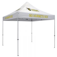 Deluxe 10′ x 10′ Event Tent Kit with Four Location Full-Color Imprint - White