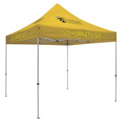 Deluxe 10′ x 10′ Event Tent Kit with Four Location Full-Color Imprint - Yellow
