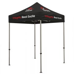 Deluxe 6′ x 6′ Event Tent Kit with Four Location Full Color Imprint - Black