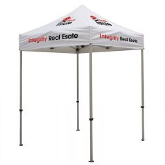 Deluxe 6′ x 6′ Event Tent Kit with Four Location Full Color Imprint - White