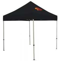 Deluxe 8′ x 8′ Event Tent Kit with One Location Full Color Imprint - Black