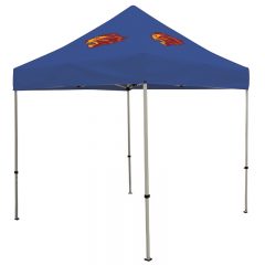 Deluxe 8′ x 8′ Event Tent Kit with Two Location Full Color Imprint - Royal Blue