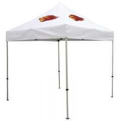 Deluxe 8′ x 8′ Event Tent Kit with Two Location Full Color Imprint - White