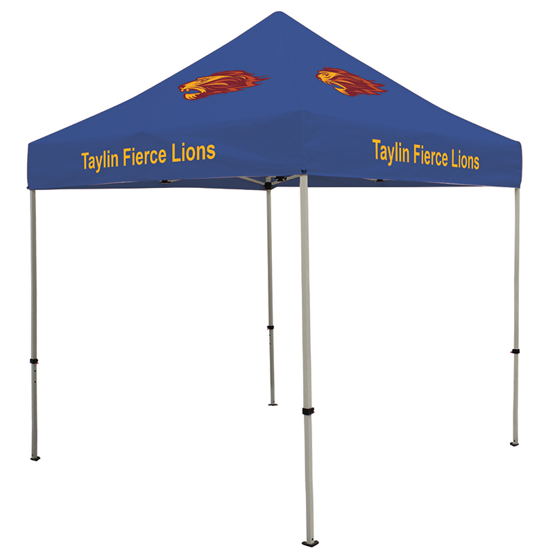 Deluxe 8′ x 8′ Event Tent Kit with Four Location Full Color Imprint - Royal Blue