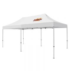 Premium Tent Kit – 1 Location Imprint – 10′ x 20′ - White