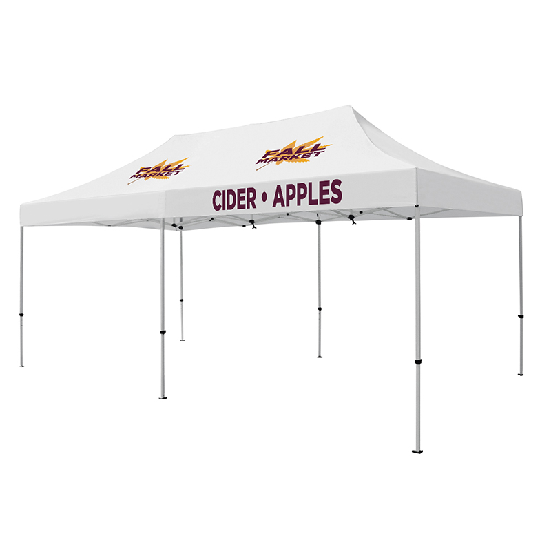 Premium Tent Kit – 3 Location Imprint – 10′ x 20′ - White