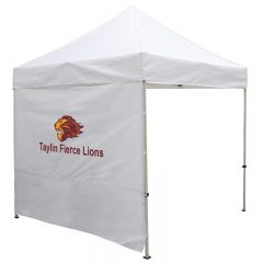 Full Tent Wall with Full Color Thermal Imprint – 8′ - White